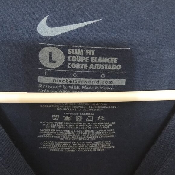 Nike University of Nevada Wolf Pack Long Sleeve Cotton Slim Fit T Shirt L - Picture 4 of 5